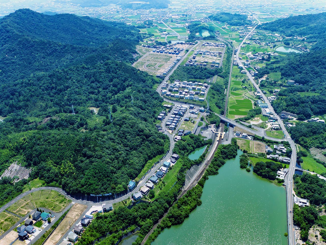 香川県さぬき市の分譲地「オレンジタウン」の風景